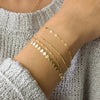 4-pack Set Bracelets Tube Chain Disc Lace Bracelet DexKea