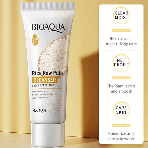 BIOAQUA Rice Raw Pulp Skin Whitening Product - Facial Cleanser DexKea