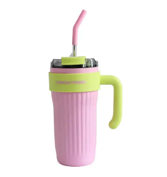 Straw Handle Thermos Cup My Store