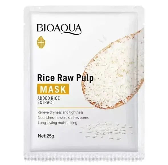 BIOAQUA Rice Raw Pulp Moisturizing Face Mask Sheet(20Pcs)