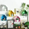 Cabilock Wooden House-Shaped Wall Storage Shelf Display Box My Store