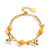 Cute Sweet Temperament Orange Flower Gardenia Bracelet DexKea