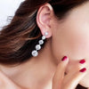 Earrings Long Zircon Earrings Tassel Elegant DexKea