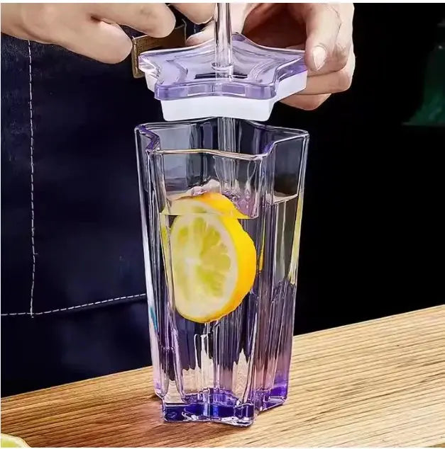 Glass Tumbler Mug with Lid My Store