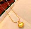 Heart Love Heart Pendant Necklace Brass Gold Plated DexKea