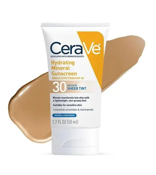 CERAVE Hydrating Mineral Sunscreen SPF 30 Face Sheer Tint