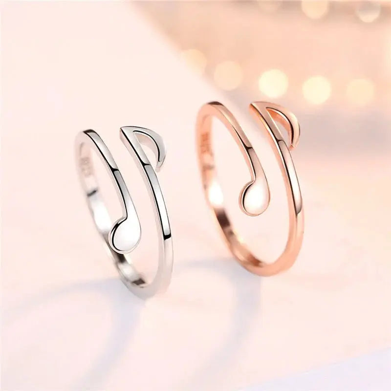 Luxury Jewellery Adjustable Music Rings