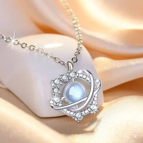 Moonstone Planet Necklace DexKea