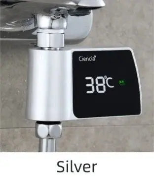 Plastic Visual Shower Faucet No Power Consumption Water Thermometer Bath DexKea