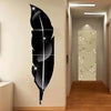 Silver Acrylic Leaf Mirror My Store