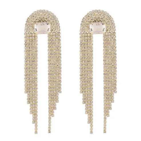 Women's Fashion Temperament Long Fringe Earrings DexKea